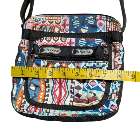 EUC LeSportSac Colorful Print Crossbody Bag Purse Adjustable Shoulder Strap - Picture 5 of 6